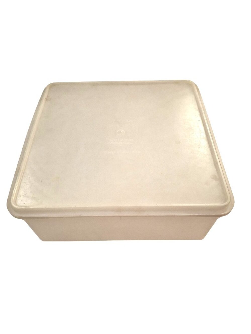 Vintage Tupperware Square Storage Container With Lid White 12" X 12" X 5"